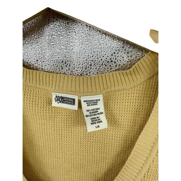 Route 66 Y2K Style Babydoll Style Sweater Top Yellow Womens Large - Picture 2 of 7